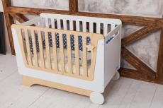 Ліжечко-трансформер IndigoWood Nova Kit 124,5x63,5cm white / natural wood